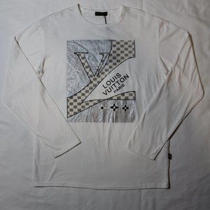 White Louis Vuitton Long Sleeve Shirt